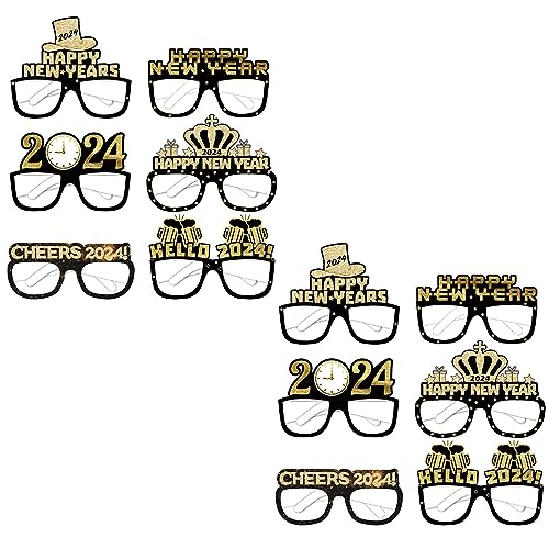 Yzdysg Kopfschmuck, 3D-Papierbrille 2024, Brillenrahmen, Party-Requisiten, Dekoration, Neujahr, Party, Fotokabine, Requisiten, Hut, 12 Stück Yzdysg Kopfschmuck, 3D-Papierbrille 2024, Brillenrahmen, Party-Requisiten, Dekoration, Neujahr, Party, Fotokabine, Requisiten, Hut, 12 Stück von Yzdysg