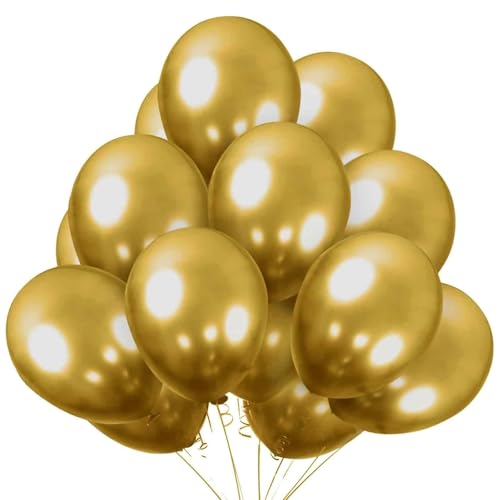 12,7 cm Goldballons, 50 Stück Gold Mini Metallic Ballons, Kleine Metallic Gold Chrom Ballons, Romantische Baloon Dekorative, Dicke Latexballons, für Ballongirlande als Geburtstagsfeier Dekorationen 12,7 cm Goldballons, 50 Stück Gold Mini Metallic Ballons, Kleine Metallic Gold Chrom Ballons, Romantische Baloon Dekorative, Dicke Latexballons, für Ballongirlande als Geburtstagsfeier Dekorationen von YzmrBdqc