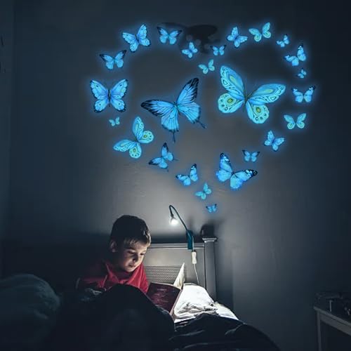 2 Stück Wandtattoo Schmetterlinge Leuchtend, Leuchtende Wandtattoo,Schmetterlinge Leuchtend,Wandaufkleber Deko Schmetterling Wandsticker,Luminous Schmetterling Sticker 2 Stück Wandtattoo Schmetterlinge Leuchtend, Leuchtende Wandtattoo,Schmetterlinge Leuchtend,Wandaufkleber Deko Schmetterling Wandsticker,Luminous Schmetterling Sticker von YzmrBdqc