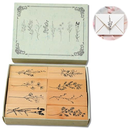 8 Stück Stempel Holz, Gummi Holz Vintage Holzstempel,Holzstempel,Stempel Blumen Natürlichel Pflanze Mustern Stempel,DIY Tagebuch Stempel Natürliche Pflanze Seal Set für Scrapbooking 8 Stück Stempel Holz, Gummi Holz Vintage Holzstempel,Holzstempel,Stempel Blumen Natürlichel Pflanze Mustern Stempel,DIY Tagebuch Stempel Natürliche Pflanze Seal Set für Scrapbooking von YzmrBdqc