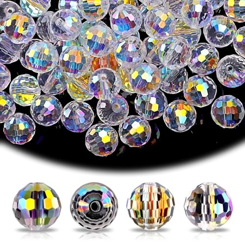 80 Stück Große Glasperlen Zum Auffädeln, 10mm Perlen Glasschliffperlen Glasperlen Druckperlen,Runde Facettierte Glasperlen, Bunte AB-Farbe Facettierte Perlen,DIY Schmuckherstellung, Armbänder 80 Stück Große Glasperlen Zum Auffädeln, 10mm Perlen Glasschliffperlen Glasperlen Druckperlen,Runde Facettierte Glasperlen, Bunte AB-Farbe Facettierte Perlen,DIY Schmuckherstellung, Armbänder von YzmrBdqc