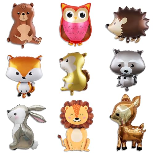 9 Stück Luftballons Tiere, Waldtiere Geburtstag Luftballons,Tierkopf Riesenballon,Kinder Geburtstag Party Deko Fuchs,Helium Ballons Tiere, Waldtiere Ballon für Kinder Geburtstag Party Deko 9 Stück Luftballons Tiere, Waldtiere Geburtstag Luftballons,Tierkopf Riesenballon,Kinder Geburtstag Party Deko Fuchs,Helium Ballons Tiere, Waldtiere Ballon für Kinder Geburtstag Party Deko von YzmrBdqc