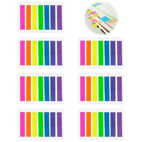 980 Stücke Haftstreifen Haftmarker Film,Haftstreifen Page Marker,8 x 45 mm, 7 Set, 7 Farben,für Seiten Markierung 980 Stücke Haftstreifen Haftmarker Film,Haftstreifen Page Marker,8 x 45 mm, 7 Set, 7 Farben,für Seiten Markierung von YzmrBdqc