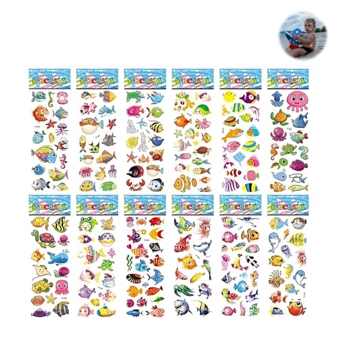 Meer Sticker, 12 Blatt Kinder Sticker,Meerestiere 3D Sticker Kinder,2 Blatt Kinder Sticker Set Meerestier Aufkleber,12 Blätter Puffy Sticker Set,Unterwasserwelt Aufkleber Kinder Meer Sticker, 12 Blatt Kinder Sticker,Meerestiere 3D Sticker Kinder,2 Blatt Kinder Sticker Set Meerestier Aufkleber,12 Blätter Puffy Sticker Set,Unterwasserwelt Aufkleber Kinder von YzmrBdqc