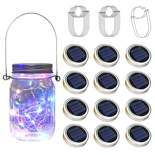 YzoTek TecHong Solar-Einmachglas-Lichtdeckel – 30 LEDs, hängende Fee, Glühwürmchen, Lichterkette, Laterne, Kappe, wasserdicht, Terrasse, Veranda, Garten, Hof, Balkon, Rasen, Wandbeleuchtung, YzoTek TecHong Solar-Einmachglas-Lichtdeckel – 30 LEDs, hängende Fee, Glühwürmchen, Lichterkette, Laterne, Kappe, wasserdicht, Terrasse, Veranda, Garten, Hof, Balkon, Rasen, Wandbeleuchtung, von YzoTek
