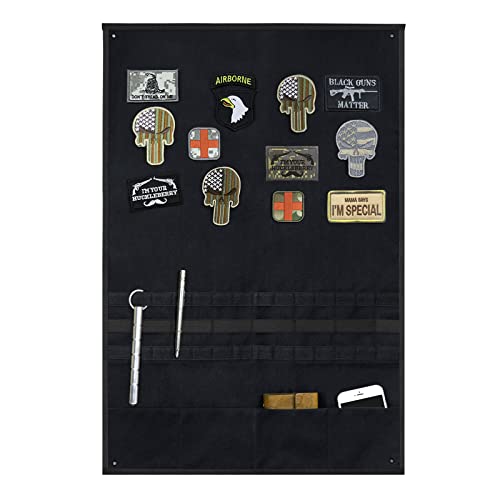 Tactical Morale Patch Display Board, Militär-Klettverschluss, Patch zum Aufhängen (schwarz-v-L) von Yzpacc