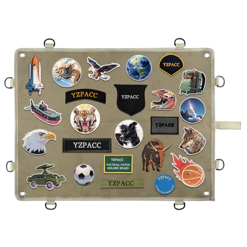 Yzpacc Taktische Morale Patch Display Tafel, Haken & Schlaufen Oberfläche, D-Ringe & Patches Panel, Halterung für Militär Armee von Yzpacc