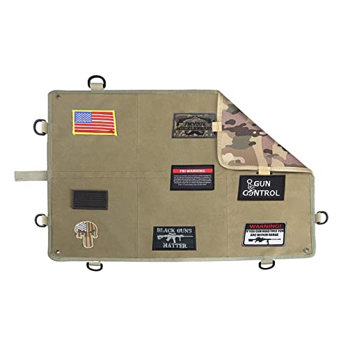 Taktische Morale Patch-Display-Tafel, Haken & Schlaufen-Oberfläche, D-Ringe & Patches Panel, Halterung für Militär-Armee (60 x 45 cm) (Camo) von Yzpacc