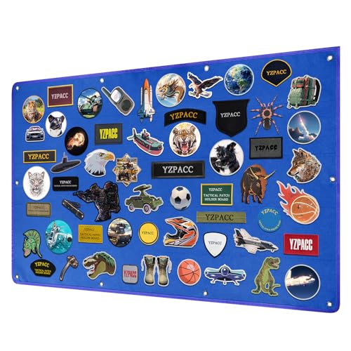 Yzpacc Taktisches Aufkleber Displaybrett, faltbares Panel mit Schlaufenoberfläche zur Aufbewahrung und Ausstellung von militärischen Kampf und Motivationsaufklebern für Armeeangehörige von Yzpacc