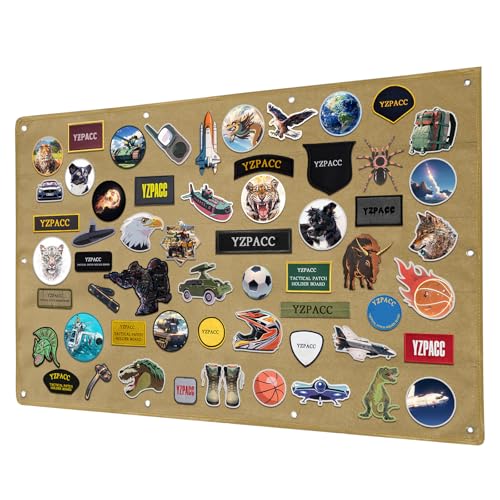 Yzpacc Taktisches Patch-Display Militärischer Patch-Halter Panel Faltbarer Patch Halter Panel für Militär Armee (Khaki (108 x 70 cm)), EFW154149ESRN von Yzpacc