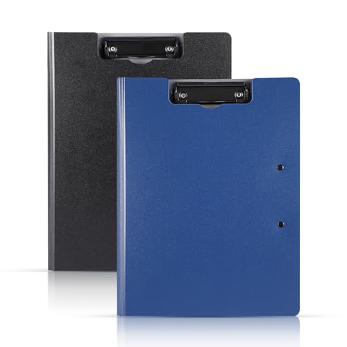 2 Stück Klemmbrett A4 mit Deckel, Klemmbrettmappe, Clipboard Schreibbrett, Ordner Foldover Clip Boards für Schule Büro Dokumente Papier von Yzpklhw