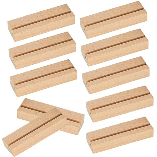 Yzswdox 10 Stück Kartenhalter Holz (10x3x2cm), Tischkartenhalter Holz,als Fotohalter holz,Menükartenhalter, Kartenhalter hochzeit und Postkartenhalter von Yzswdox