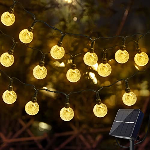 YzzYzz Solar Lichterkette Aussen 80 Warmweiße LED, 14 Meter Solar Lichterkette Außen für Garten, Bäume, Schlafzimmer, Hochzeiten, Partys von YzzYzz