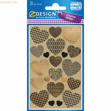 10 x Z-Design Creative Papier-Sticker Naturlook -Herzen- 21 Motive bra 10 x Z-Design Creative Papier-Sticker Naturlook -Herzen- 21 Motive bra von Z-Design