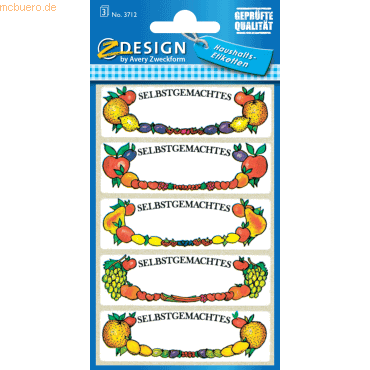 10 x Z-Design Einmachetikett Papier 15 Etiketten Motiv oval Obst Selbs von Z-Design