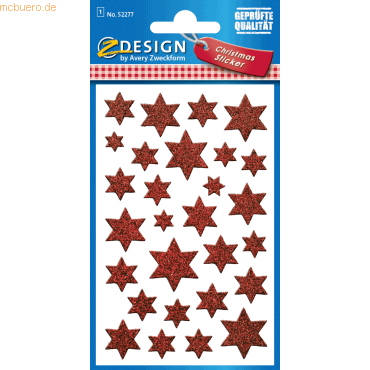 10 x Z-Design Sticker 76x120mm Glamour 1 Bogen Motiv Sterne rot 10 x Z-Design Sticker 76x120mm Glamour 1 Bogen Motiv Sterne rot von Z-Design