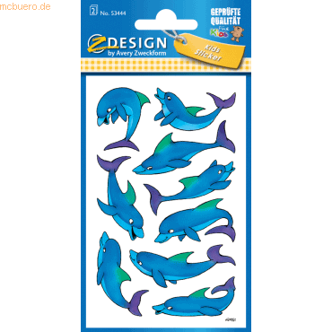 10 x Z-Design Sticker 76x120mm Papier/beglimmert 2 Bogen Motiv Delphin 10 x Z-Design Sticker 76x120mm Papier/beglimmert 2 Bogen Motiv Delphin von Z-Design
