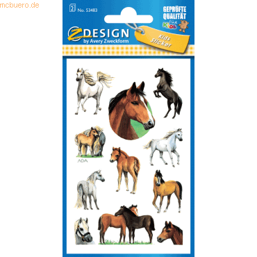 10 x Z-Design Sticker 76x120mm Papier/beglimmert 2 Bogen Motiv Pferde 10 x Z-Design Sticker 76x120mm Papier/beglimmert 2 Bogen Motiv Pferde von Z-Design