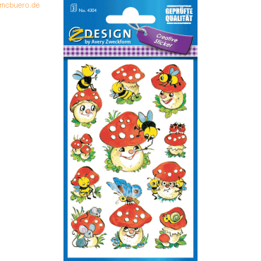 10 x Z-Design Sticker 76x120mm Papier 3 Bogen Motiv Lustige Pilze 10 x Z-Design Sticker 76x120mm Papier 3 Bogen Motiv Lustige Pilze von Z-Design
