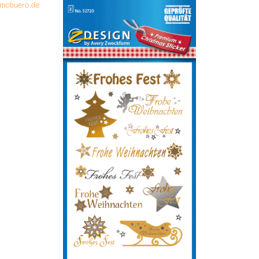 10 x Z-Design Sticker Weihnacht Folie transparent 2 Bogen Motiv Schrif von Z-Design