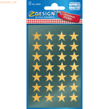 10 x Z-Design Sticker Weihnacht Glanzfolie 2 Bogen Motiv Sterne gold 10 x Z-Design Sticker Weihnacht Glanzfolie 2 Bogen Motiv Sterne gold von Z-Design