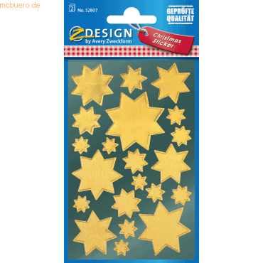 10 x Z-Design Sticker Weihnacht Glanzfolie 2 Bogen Motiv Sterne gold 10 x Z-Design Sticker Weihnacht Glanzfolie 2 Bogen Motiv Sterne gold von Z-Design
