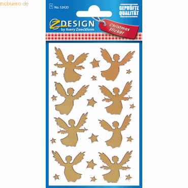 10 x Z-Design Sticker Weihnachten 76x120mm Effektfolie Engel 1 Bogen 10 x Z-Design Sticker Weihnachten 76x120mm Effektfolie Engel 1 Bogen von Z-Design