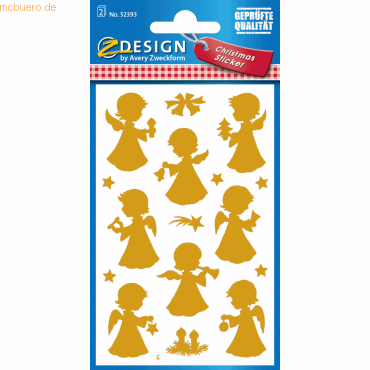 10 x Z-Design Sticker Weihnachten Folie 2 Bogen Motiv Engel 10 x Z-Design Sticker Weihnachten Folie 2 Bogen Motiv Engel von Z-Design