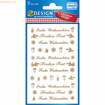 10 x Z-Design Sticker Weihnachten Folie 2 Bogen Motiv Frohes Fest 10 x Z-Design Sticker Weihnachten Folie 2 Bogen Motiv Frohes Fest von Z-Design