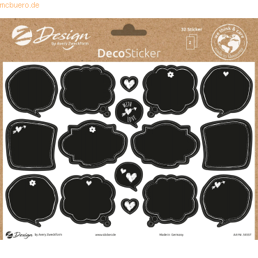 5 x Z-Design Deko Sticker -Tafelaufkleber- konturgestanzt permanent sc von Z-Design