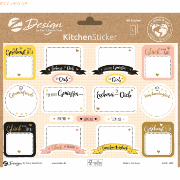 5 x Z-Design Küchen Sticker -Gaumenfreude- konturgestanzt wiederablösb 5 x Z-Design Küchen Sticker -Gaumenfreude- konturgestanzt wiederablösb von Z-Design