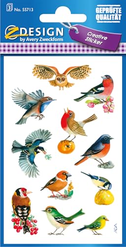 AVERY Zweckform Papier Sticker Vögel 33 Aufkleber (Dekosticker, Tiersticker, selbstklebend, Kindergeburtstag, Mitgebsel, Scrapbooking, Fotoalbum, Tagebuch, Bullet Journal, Dekorieren, Basteln) 55713 AVERY Zweckform Papier Sticker Vögel 33 Aufkleber (Dekosticker, Tiersticker, selbstklebend, Kindergeburtstag, Mitgebsel, Scrapbooking, Fotoalbum, Tagebuch, Bullet Journal, Dekorieren, Basteln) 55713 von Z - Design