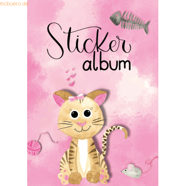Z-Design Stickeralbum Kids A5 Motiv Katze 16 Steiten von Z-Design