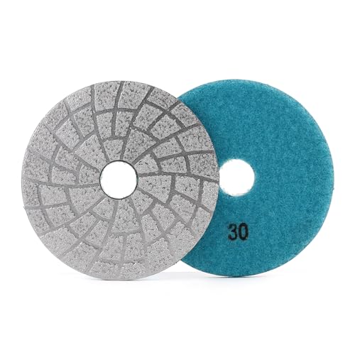 Z-LION Diamant-Schleifpads, 10,2 cm, vakuumgelötet, Körnung 30, für Granit, Glas, Beton, Keramik, harte Materialien Z-LION Diamant-Schleifpads, 10,2 cm, vakuumgelötet, Körnung 30, für Granit, Glas, Beton, Keramik, harte Materialien von Z-LION
