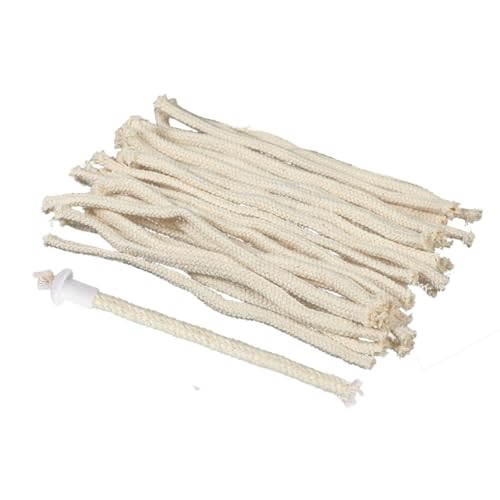 ZAAWUUT 21-Pack Runde Baumwolle Lampe Wicks, 7mm Runde geflochtene Baumwolle Wick Ersatz für Kerze Lampe, Öl Laterne Wicks(16 cm) von ZAAWUUT