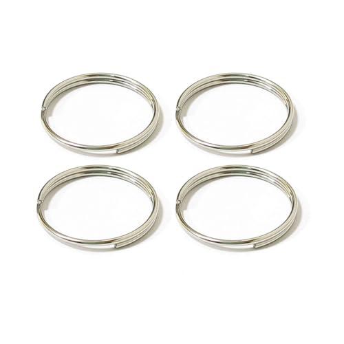 ZAAWUUT Edelstahl-Binderinge–kleine geteilte Schlüsselringe für Schlüsselanhänger,50 Stück,Ohrringe und Bastelarbeiten– 2cm(Silber) von ZAAWUUT