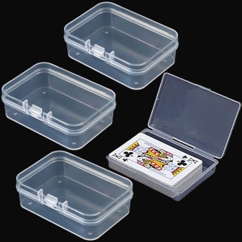 ZAAWUUT Transparente Blanko-Spielkarten-Hüllen, Schnappverschluss, Poker-Gaming-Karten-Aufbewahrungsbox, Kunststoff-Kartenhalter, Organizer für Sammelkarten, Spielkarten, Visitenkarten, 2 Stück ZAAWUUT Transparente Blanko-Spielkarten-Hüllen, Schnappverschluss, Poker-Gaming-Karten-Aufbewahrungsbox, Kunststoff-Kartenhalter, Organizer für Sammelkarten, Spielkarten, Visitenkarten, 2 Stück von ZAAWUUT