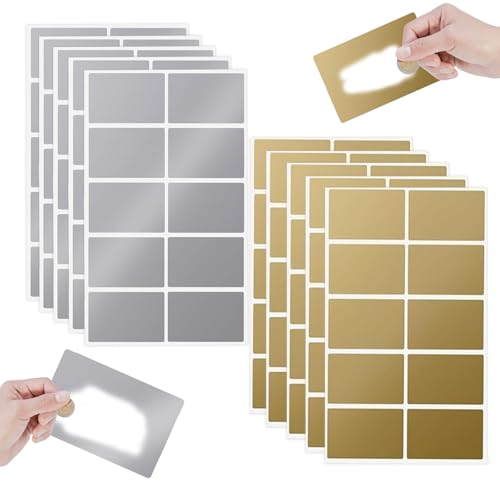 100 Stück Rubbellose Selber Machen,60x40mm Rubbelaufkleber Rubbelsticker Rubbelkarten zum Selber Beschriften,Überraschungen Selbstklebendes Rubbeletikett für Gutschein, Spiel, Geschenke 100 Stück Rubbellose Selber Machen,60x40mm Rubbelaufkleber Rubbelsticker Rubbelkarten zum Selber Beschriften,Überraschungen Selbstklebendes Rubbeletikett für Gutschein, Spiel, Geschenke von ZABARE