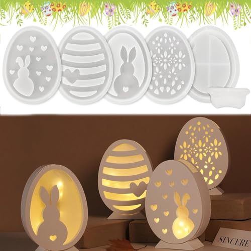 Silikonformen Gießformen Ostern,6 Stück Silikonform Ostern Hase,Gießformen Silikon Ostereier,Silikonformen Kerzenhalter,Silikon Gießform Osterhasen Eier Herz Gips zum Gießen für Osterdeko Silikonformen Gießformen Ostern,6 Stück Silikonform Ostern Hase,Gießformen Silikon Ostereier,Silikonformen Kerzenhalter,Silikon Gießform Osterhasen Eier Herz Gips zum Gießen für Osterdeko von ZABARE