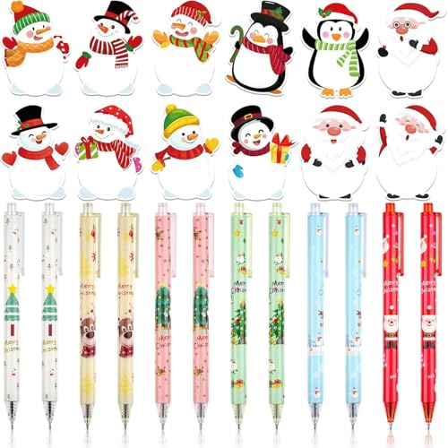ZABARE 12x Gelschreiber Weihnachten,12x Haftnotizen Klebezettel,Weihnachts Kugelschreiber 0.5mm Schwarz Gelstifte Druckkugelschreiber Kleine Weihnachts Geschenke Filler für Kinder Schulbüro Studenten ZABARE 12x Gelschreiber Weihnachten,12x Haftnotizen Klebezettel,Weihnachts Kugelschreiber 0.5mm Schwarz Gelstifte Druckkugelschreiber Kleine Weihnachts Geschenke Filler für Kinder Schulbüro Studenten von ZABARE