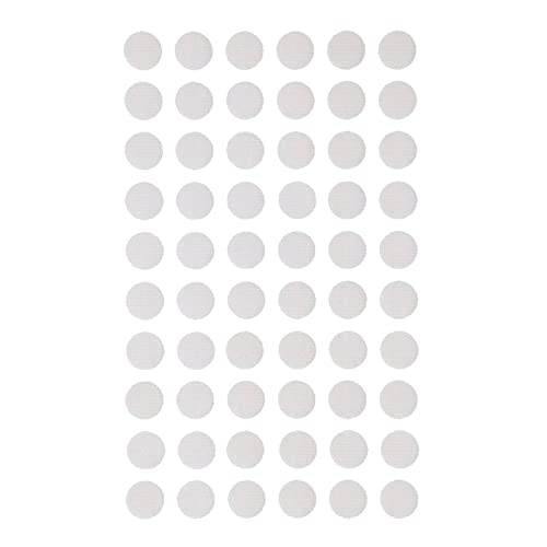 ZADAWERK® Klettpunkte - Ø 15 mm - Weiß - 60 Paar - Klettverschluss Klebepunkte - selbstklebend extra stark - Klettpads zum Aufkleben Öffnen und Verschließen von ZADAWERK