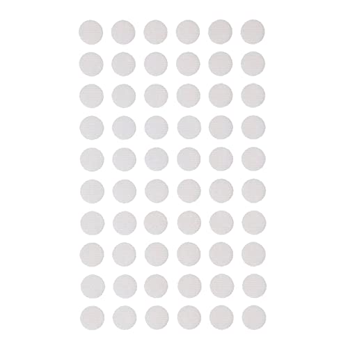 ZADAWERK® Klettpunkte - Ø 15 mm - Weiß - 60 Paar - Klettverschluss Klebepunkte - selbstklebend extra stark - Klettpads zum Aufkleben Öffnen und Verschließen von ZADAWERK