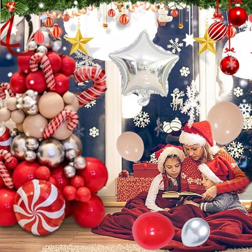 ZAGARO Weihnachtsbaumballons | Weihnachts-Aufblasset,Tragbares Weihnachts-Latexballon-Werkzeugset für Einkaufszentren, Innenhöfe, von ZAGARO