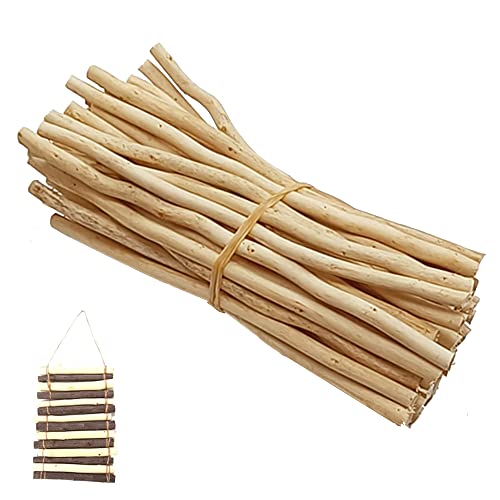 ZAHD 50 Stück Holzstäbchen Holzblock Sticks für DIY Handwerk Holzstäbchen zum Basteln Holz Log Sticks Ast natürlichem Holzstab Kunst Handwerk Heimwerker Foto Requisiten für DIY Handwerk (Holzfarbe) von ZAHD
