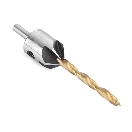 Countersink -Bohrer -Bit -Set, Countersink -Bohrer Bit Carpentry Holzbearbeitung Langweiliges (Single 4,5 mm+ kleiner Schraubenschlüssel) von ZAICOLER