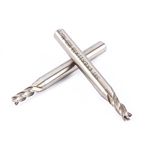 Endmühlen, 4mm-12 Mm HSS CNC Gerade Shank 4 Flötenfräs-Bits Endmühle für CNC-Datenverarbeitungszentrum Geschnitzt von ZAICOLER