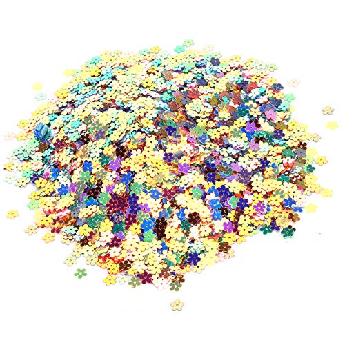 Glitzer, PVC -Paillon Körper Glitzer mit Hohem Glanz für die Hochzeitsdekoration der Party (0,7 cm große fünfblättrige Blüte) von ZAICOLER
