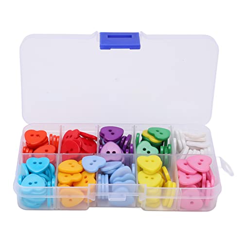 Knöpfe für Handwerk, 180 Stcs Gemischte Farbharzknöpfe Verschiedene Knöpfe Bastelknöpfe 15mm Kinder Pullover Hemd Schnalle für Kleidung Nähen DIY Handgemachte Schmuck von ZAICOLER