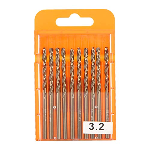 ZAICOLER Bohrer-Set, 20-teilig, Bohrer, Bohrer-Set aus Stahl Zum Bohren von Löchern (3.2 10 Stück pro Karton/Vollschliff 4341) von ZAICOLER
