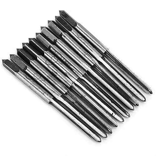 ZAICOLER HSS -Tap, M2 M4 M6 M8 10 PCS Kohlenstoffstahl Metrisch Handhähnen Tap Hand Unter Unten (M2 (Kopfangriff + zweite Angriff) 5 Zahlungen) von ZAICOLER